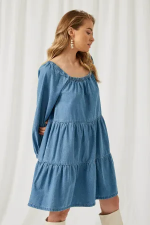 Chambray Smock Dress