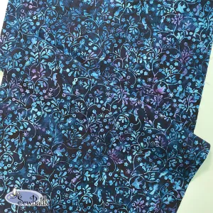 112" Wide Batik - Flock Together - Midnight Navy