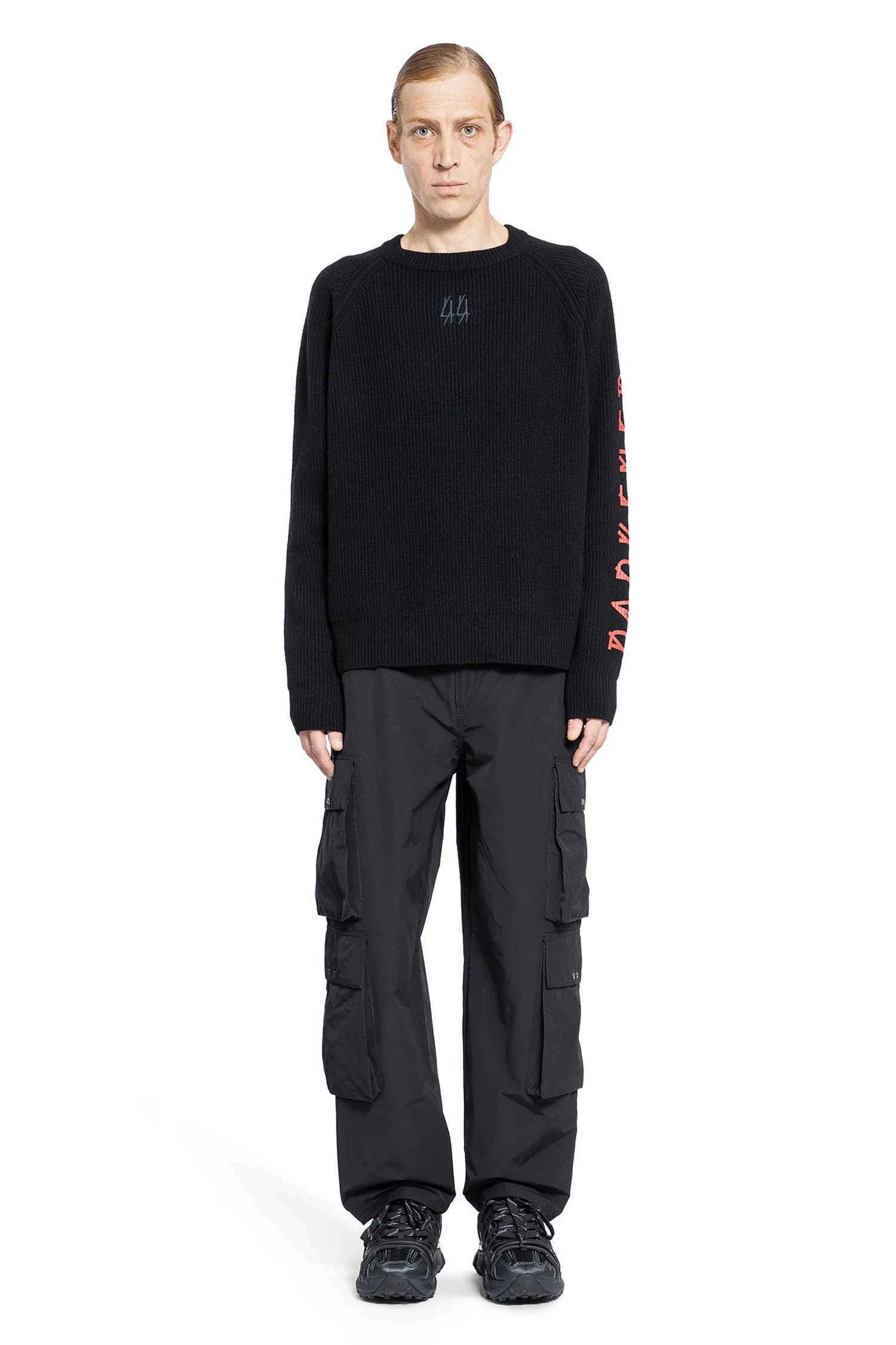 44 LABEL GROUP MAN BLACK KNITWEAR