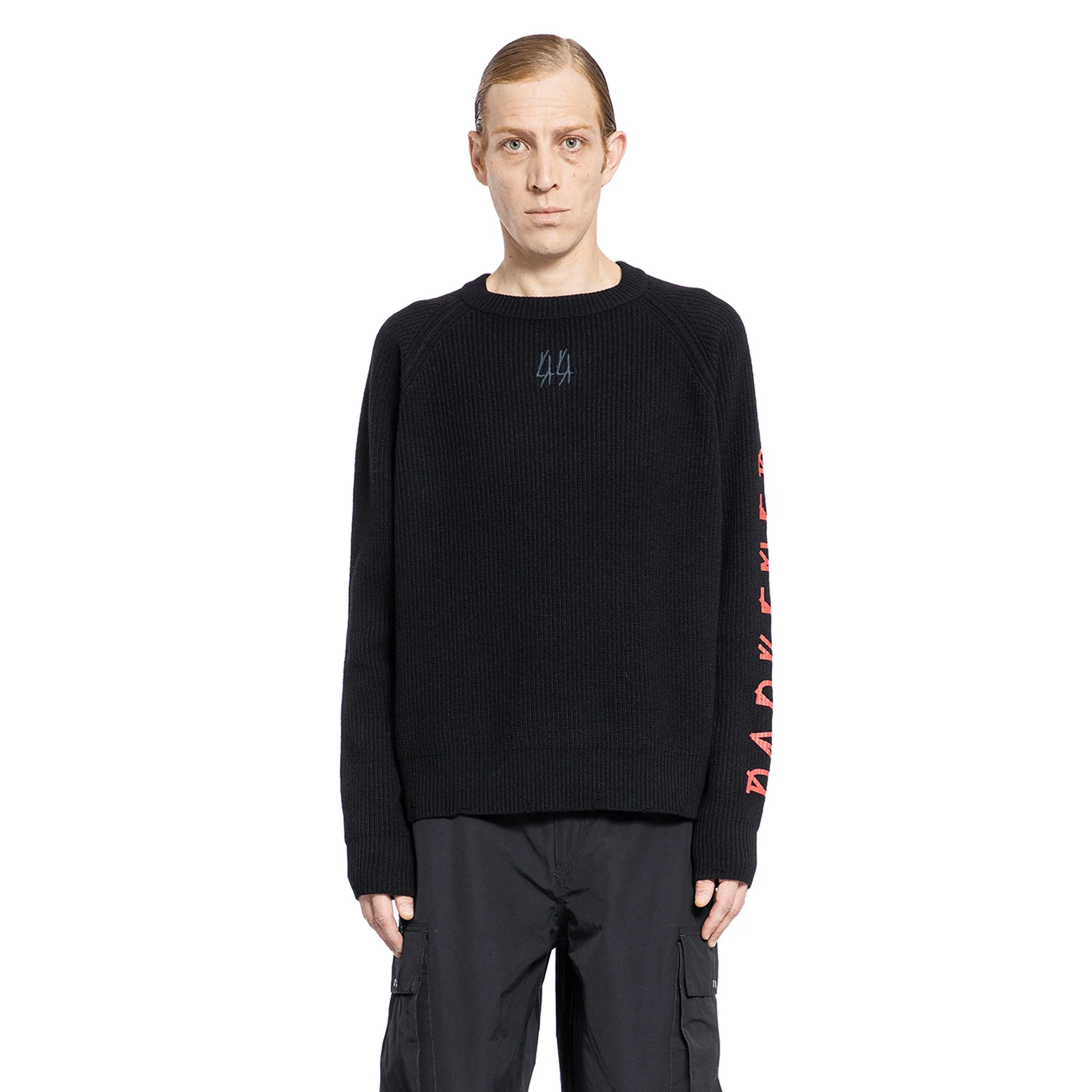 44 LABEL GROUP MAN BLACK KNITWEAR