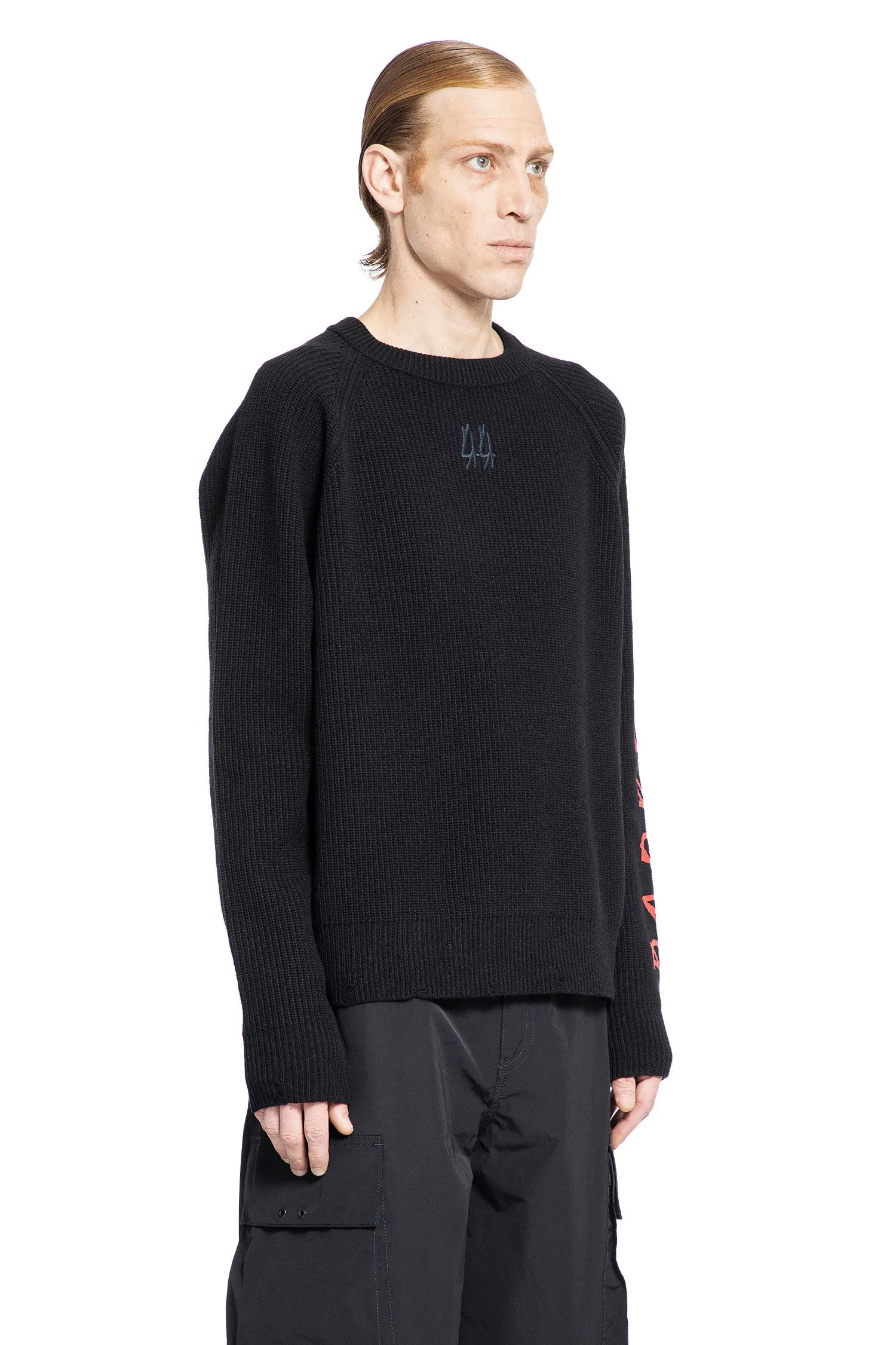 44 LABEL GROUP MAN BLACK KNITWEAR