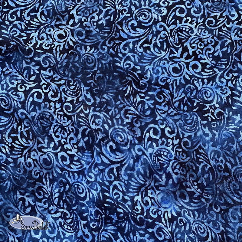 54" Batik Linen - Phoenix - Twilight Blue