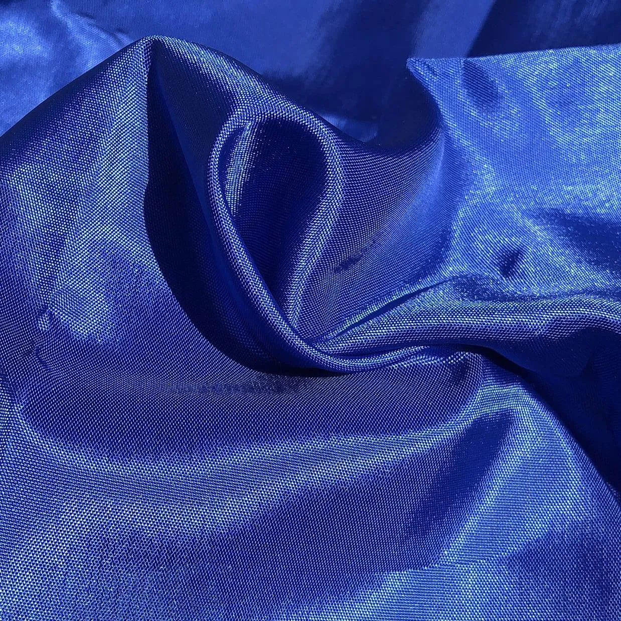 62" Ocean Blue Glossy & Shiny 100% Polyester Woven Fabric By the Yard