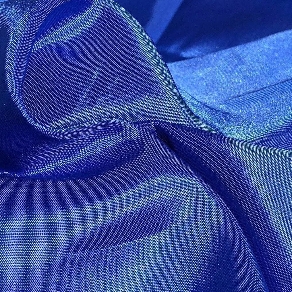 62" Ocean Blue Glossy & Shiny 100% Polyester Woven Fabric By the Yard