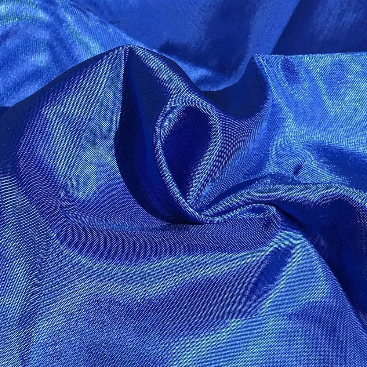 62" Ocean Blue Glossy & Shiny 100% Polyester Woven Fabric By the Yard