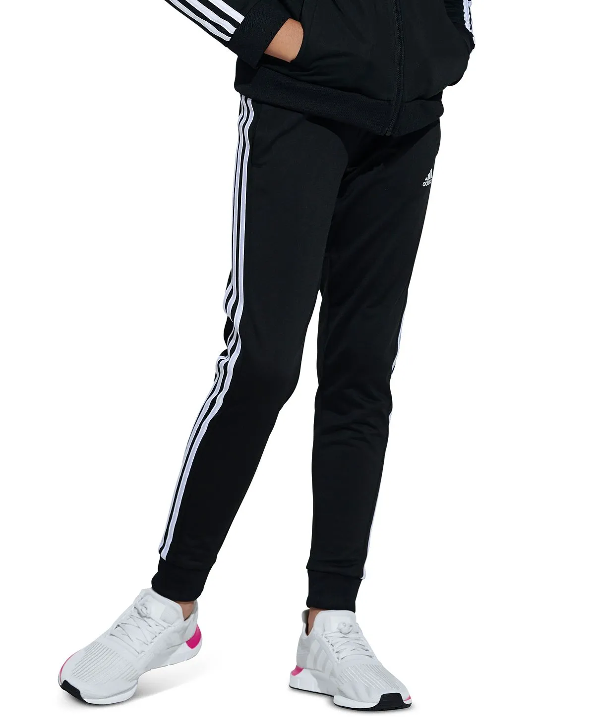 adidas Big Girls Warm-up Knitted Pants