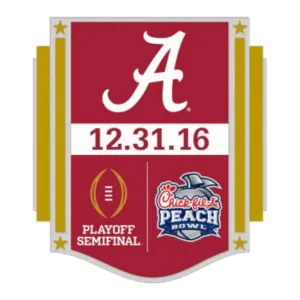 Alabama Crimson Tide 2016 Peach Bowl Playoff Semifinal 12.31.16 Metal Lapel Pin