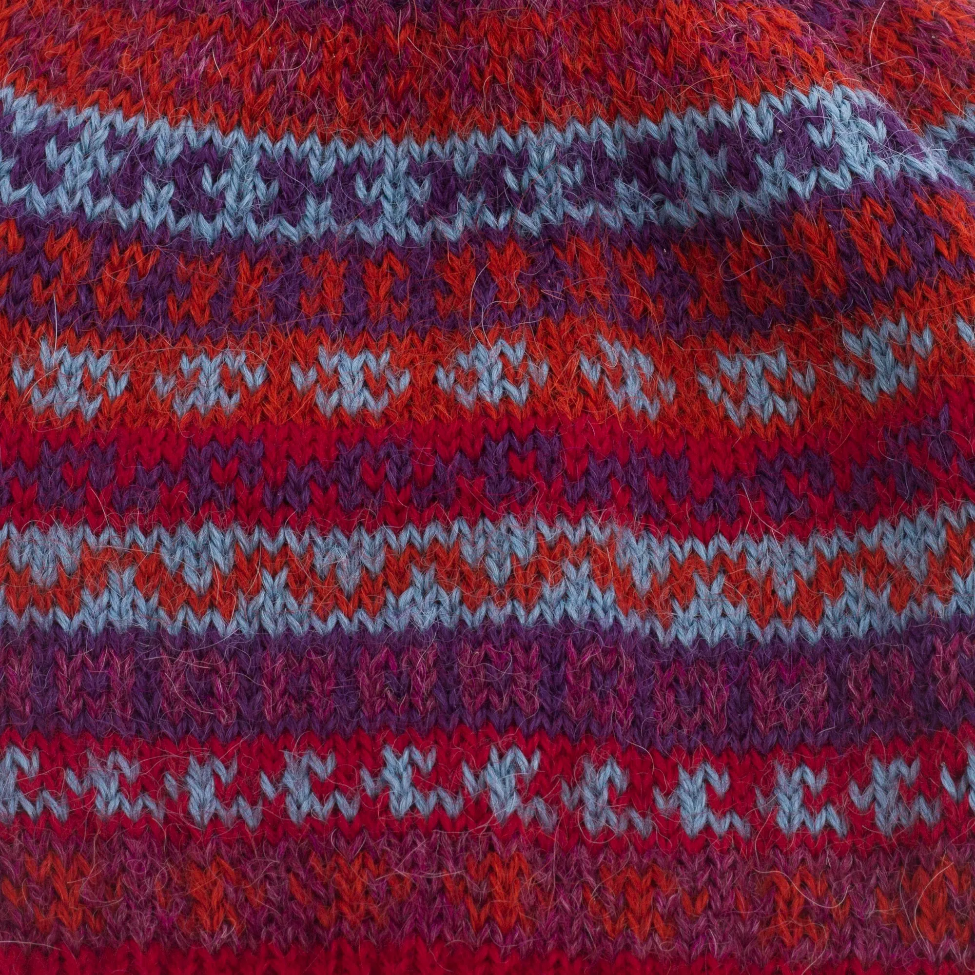 Andean Art Striped 100% Alpaca Knit Hat from Peru