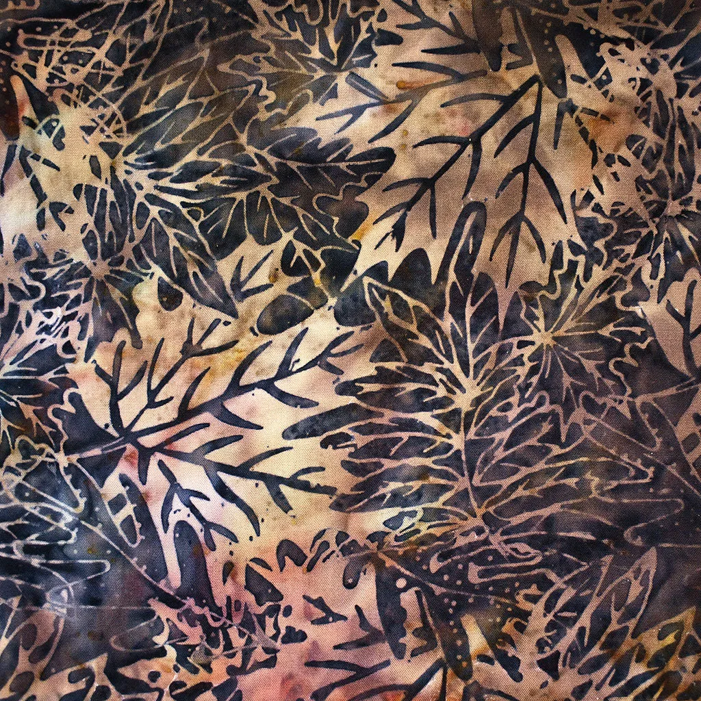 Autumn Maple Leaves Exclusive Rayon Batik Taupe