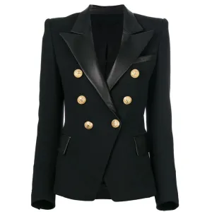 Black Patch Gold Button Jacket