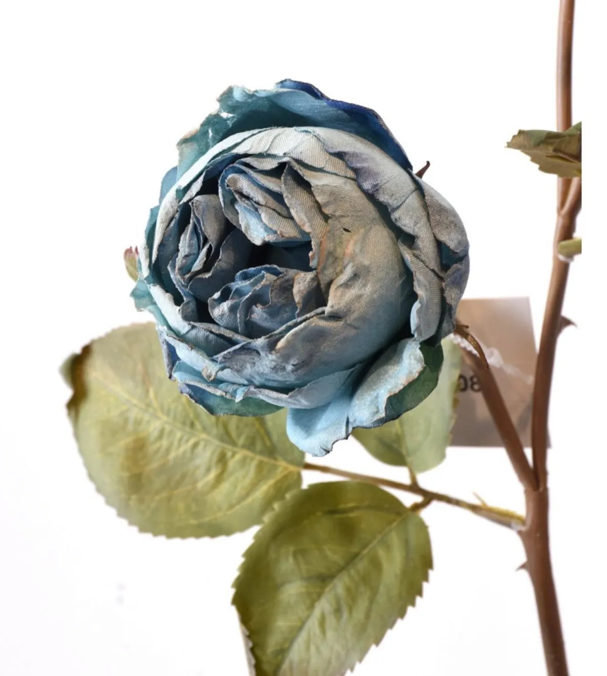 Blue dried look rose spray