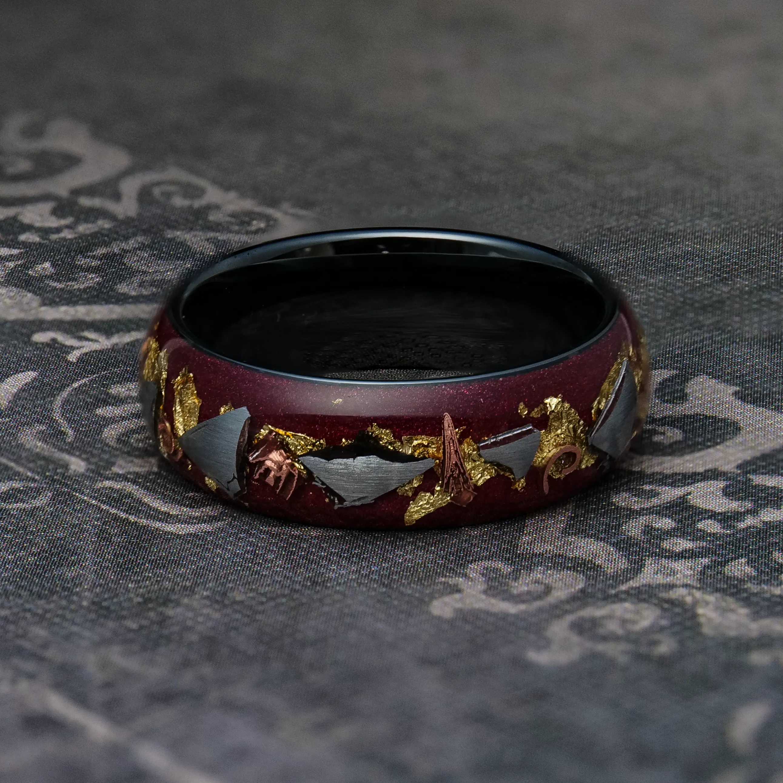 Boundless Regal Glowstone Ring on Black Ceramic