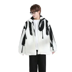 Brush Design Fur Jacket