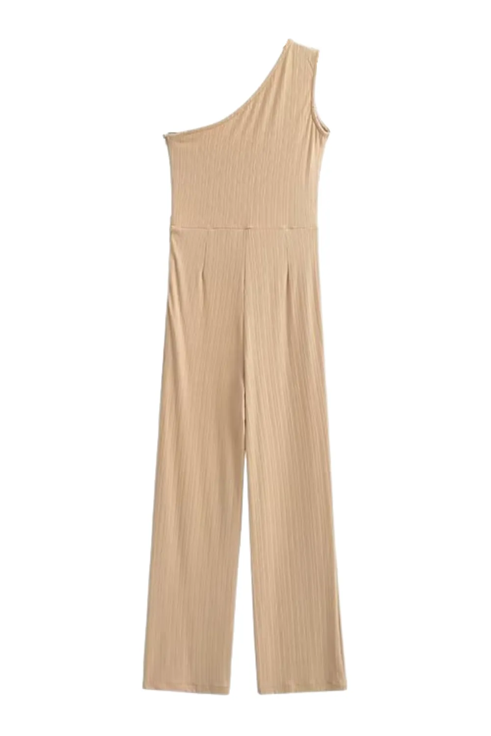 'Charlotte' One-Shoulder High Waist Jumpsuit (2 Colors)