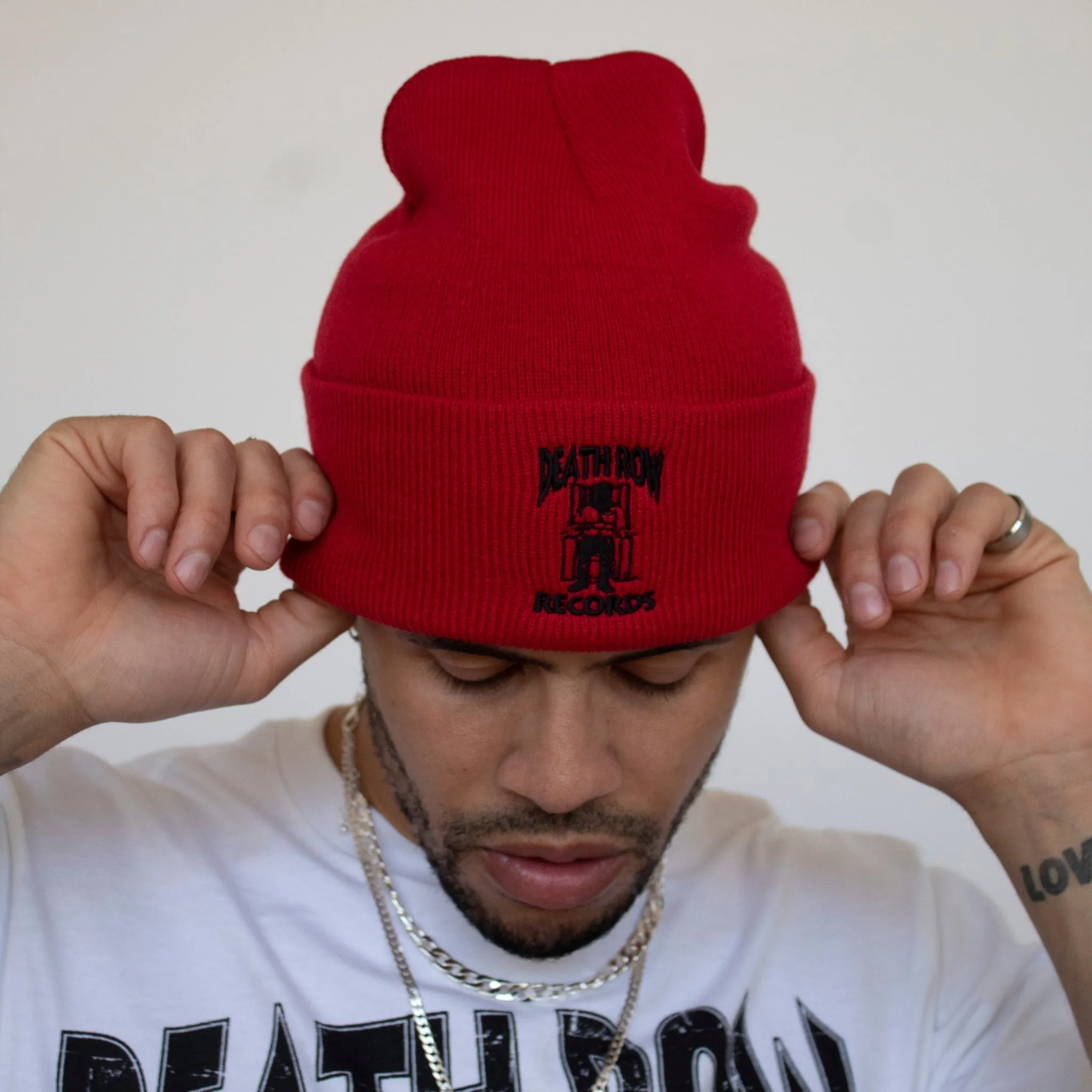 Classic Embroidered Inmate Beanie (Red)