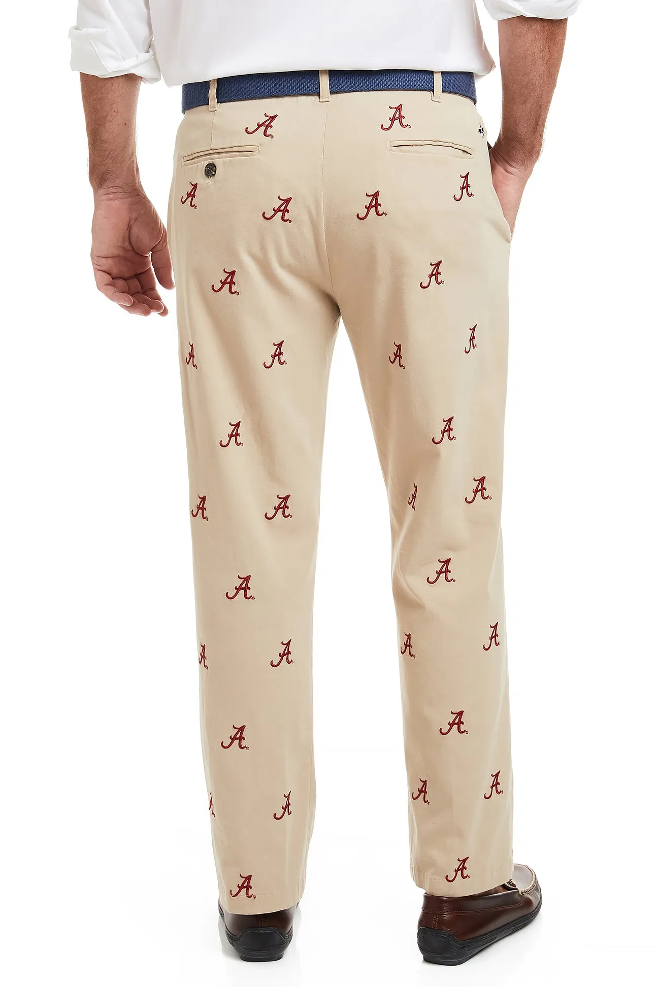 Collegiate Stretch Twill Pant Khaki with Alabama