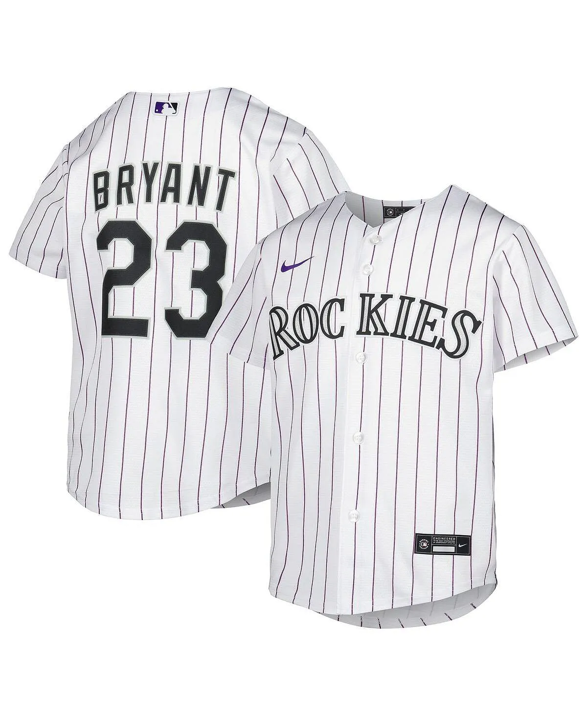 Colorado Rockies Chris Bryant White Big Boys and Girls Jerseys home replica Nike player