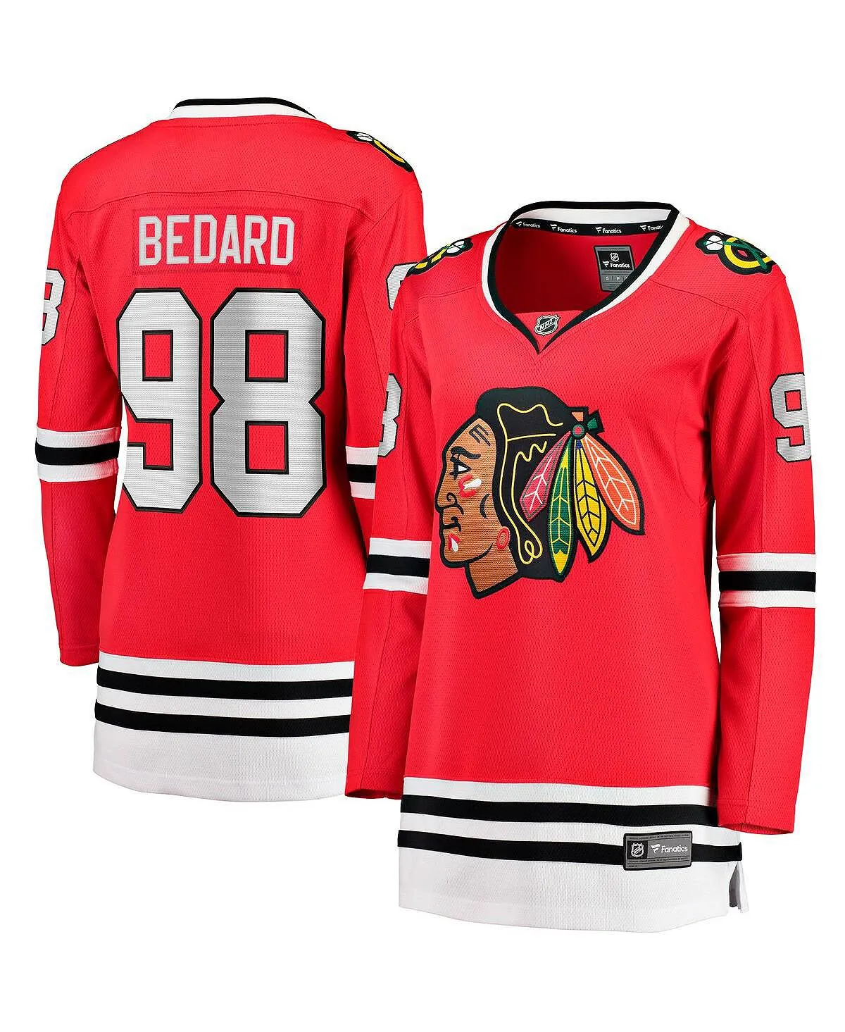 Connor Bedard Chicago Blackhawks 2023 NHL Draft Women's Red Jersey Fanatics ,  red