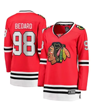 Connor Bedard Chicago Blackhawks 2023 NHL Draft Women's Red Jersey Fanatics ,  red