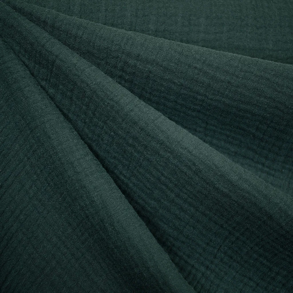 Cotton Double Gauze Solid Evergreen