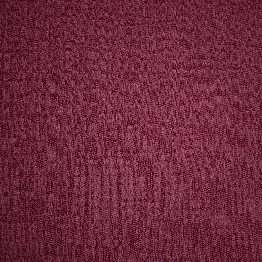 Cotton Double Gauze Solid Plum