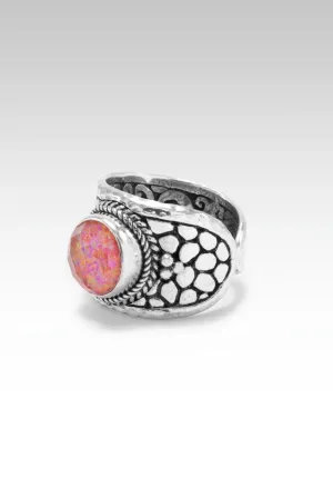 Create Change Ring™ in Alizarin Crimson Simulated Opal Quartz Doublet