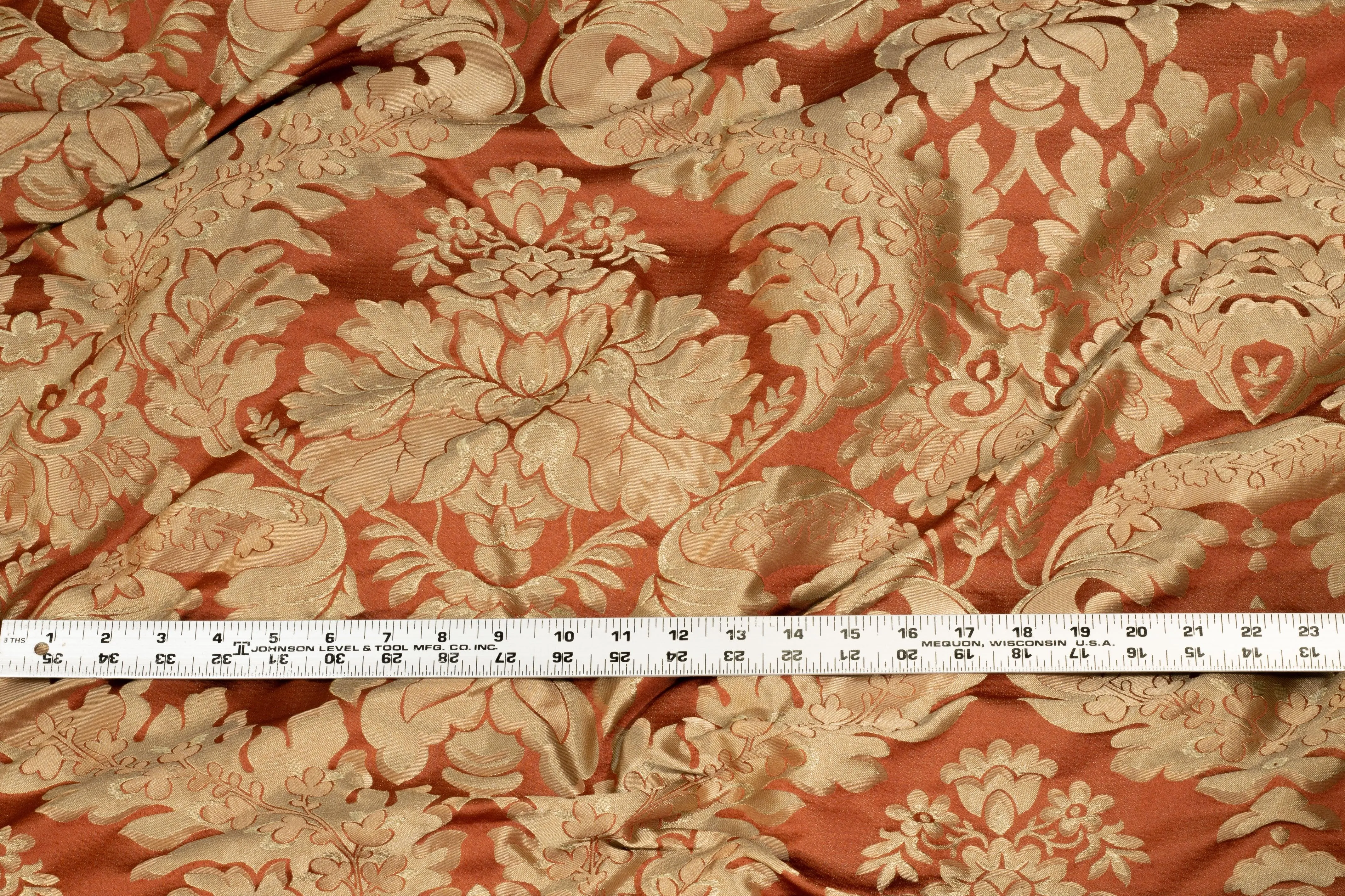 Damask Brocade - Rust / Gold