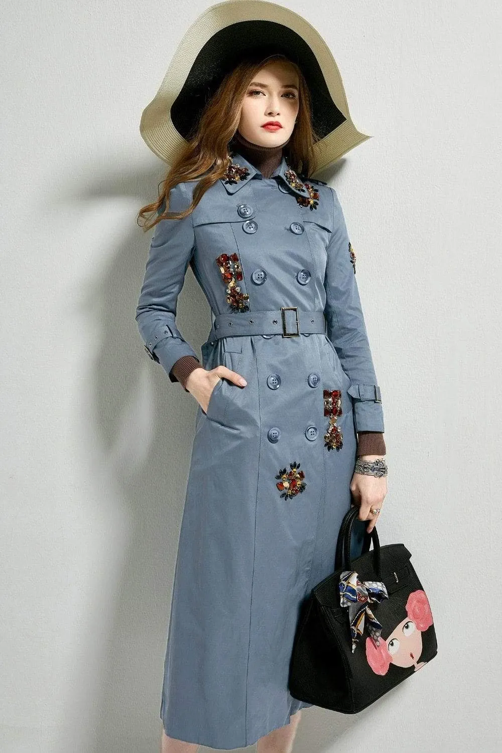 England Style Autumn Spring Trench Coat