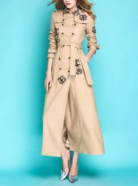 England Style Autumn Spring Trench Coat