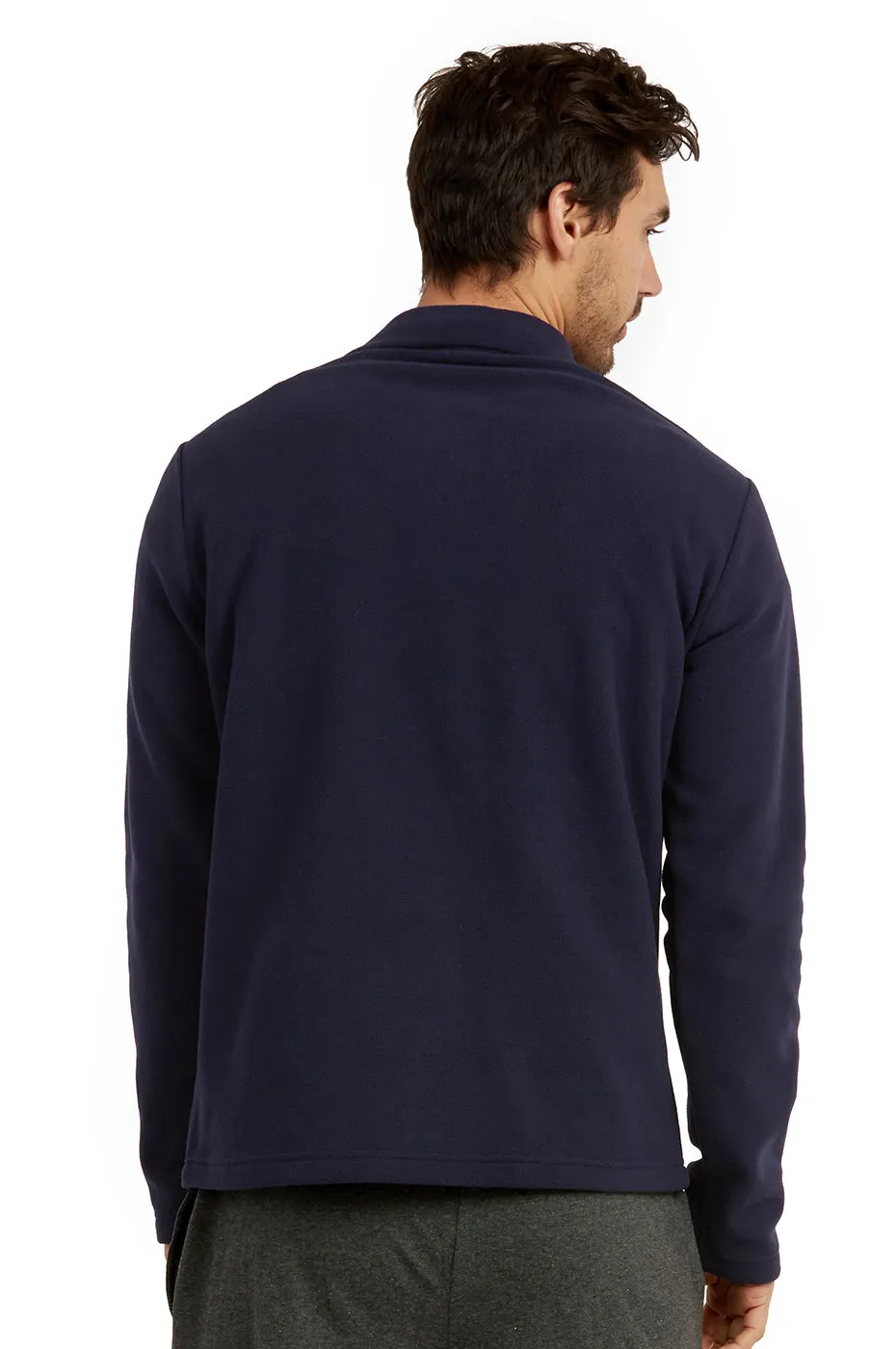 ET TU MEN'S POLAR FLEECE QUARTER PULLOVER (PF1000E_NAVY)