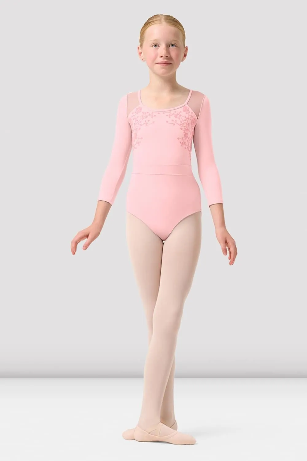 Girls Dara 3/4 Sleeve Leotard