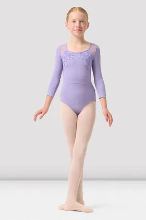 Girls Dara 3/4 Sleeve Leotard