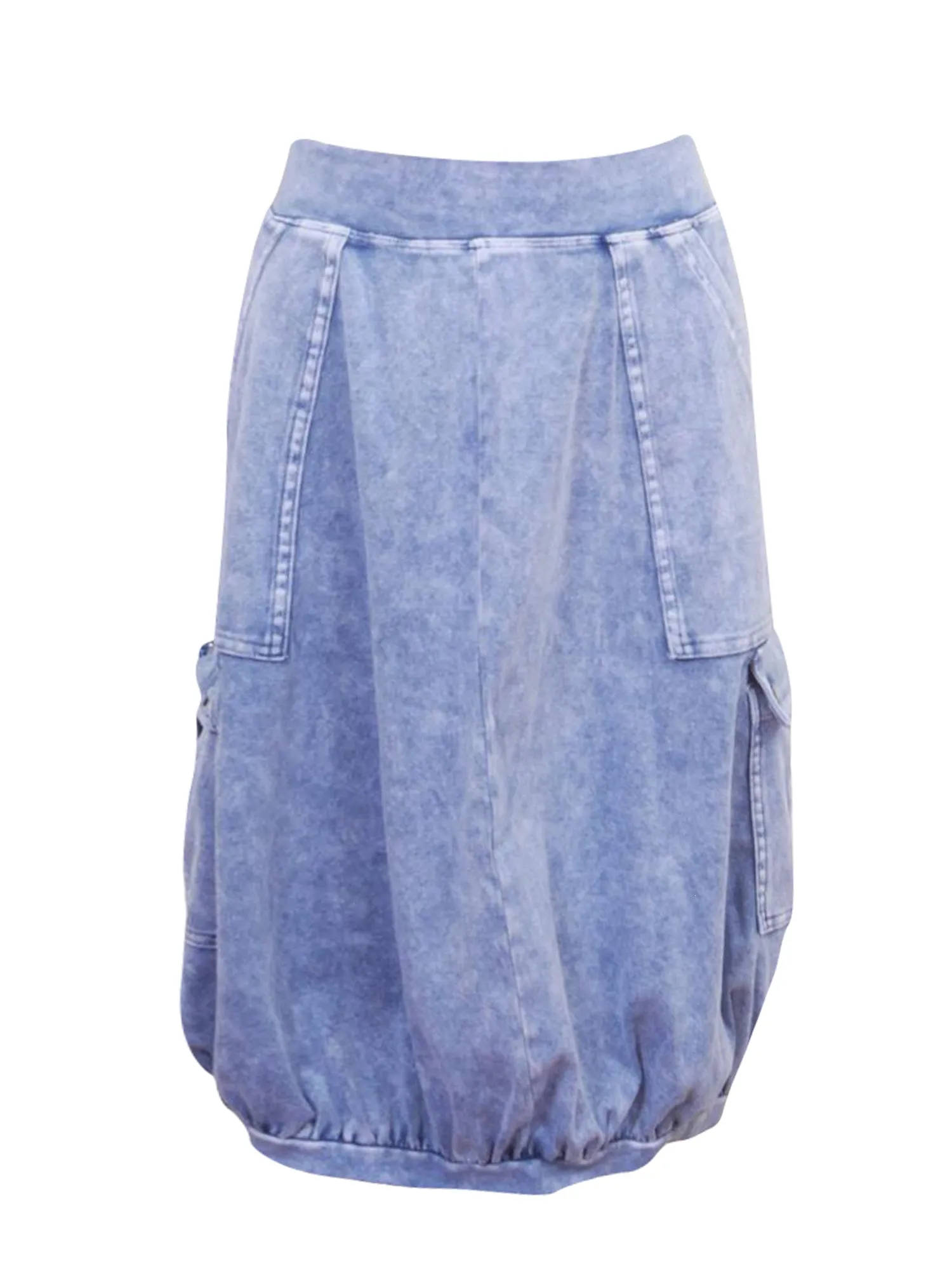 Hard Tail Cargo Pocket Bubble Skirt B-153