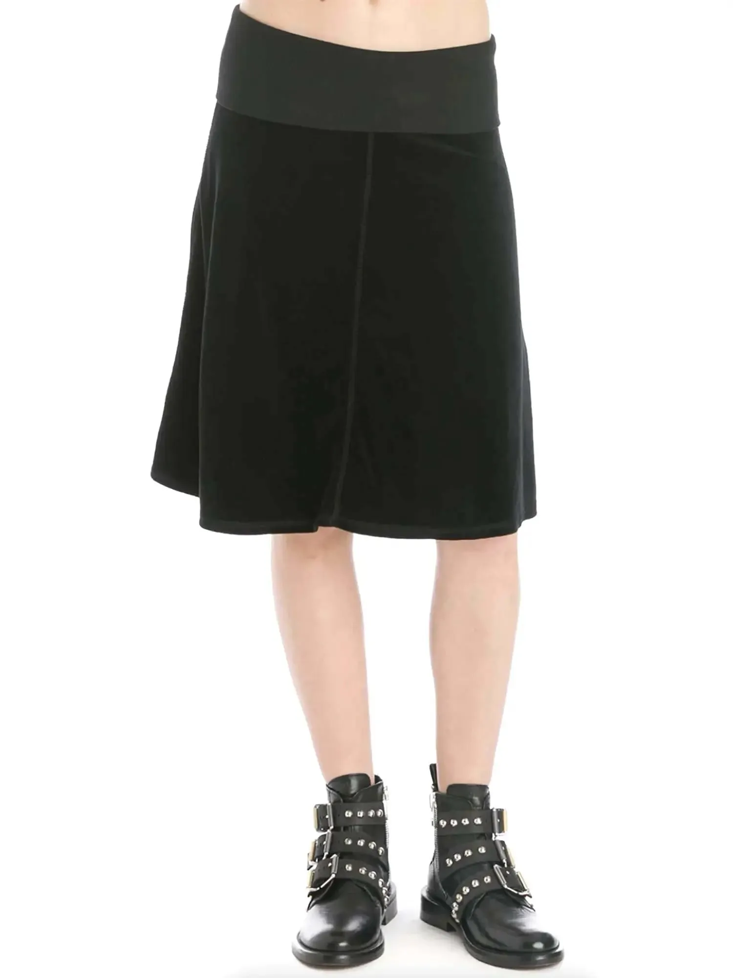 Hard Tail Velour Flair Skirt V-127