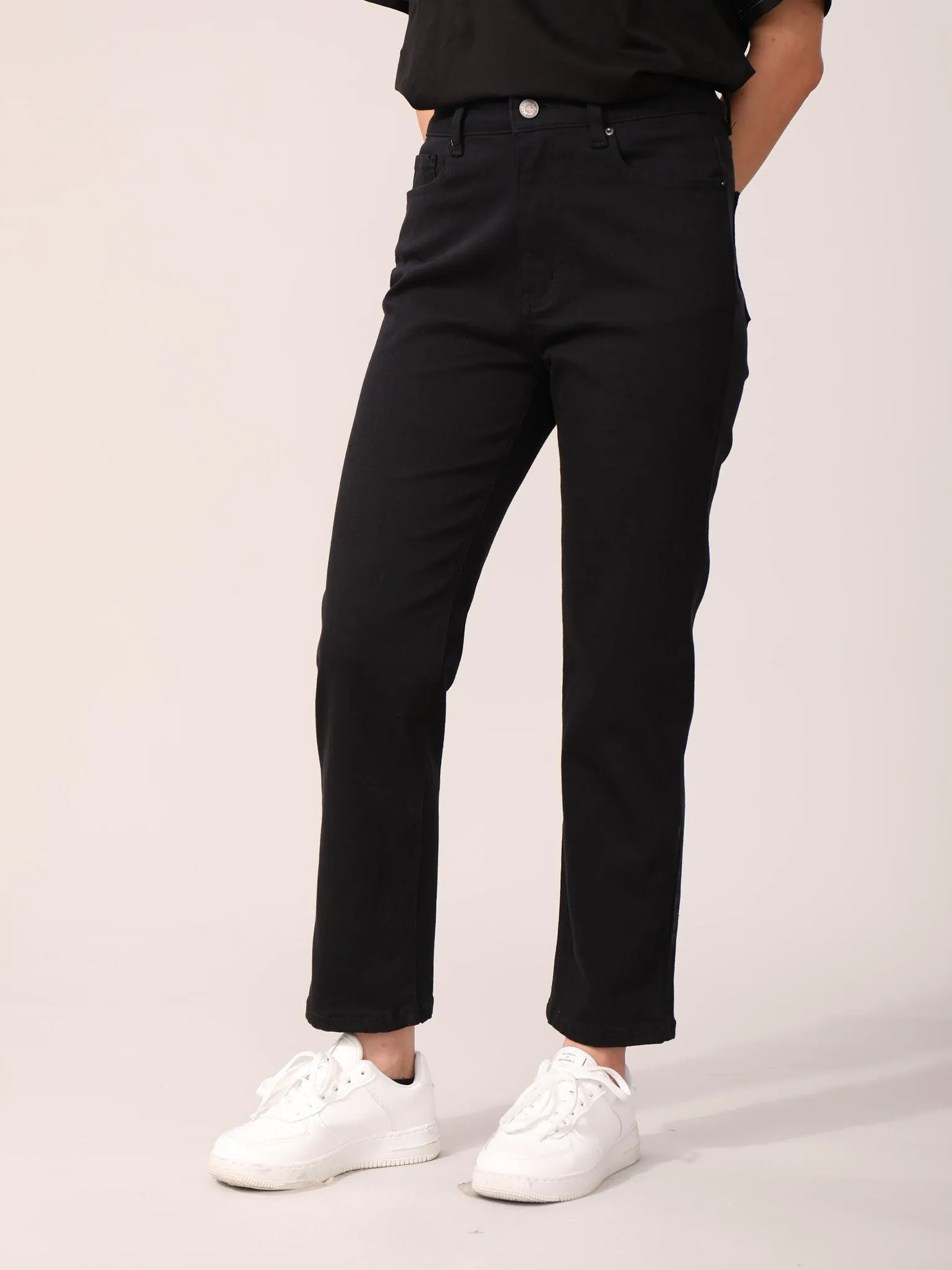 High-Waisted Slim Fit Pants