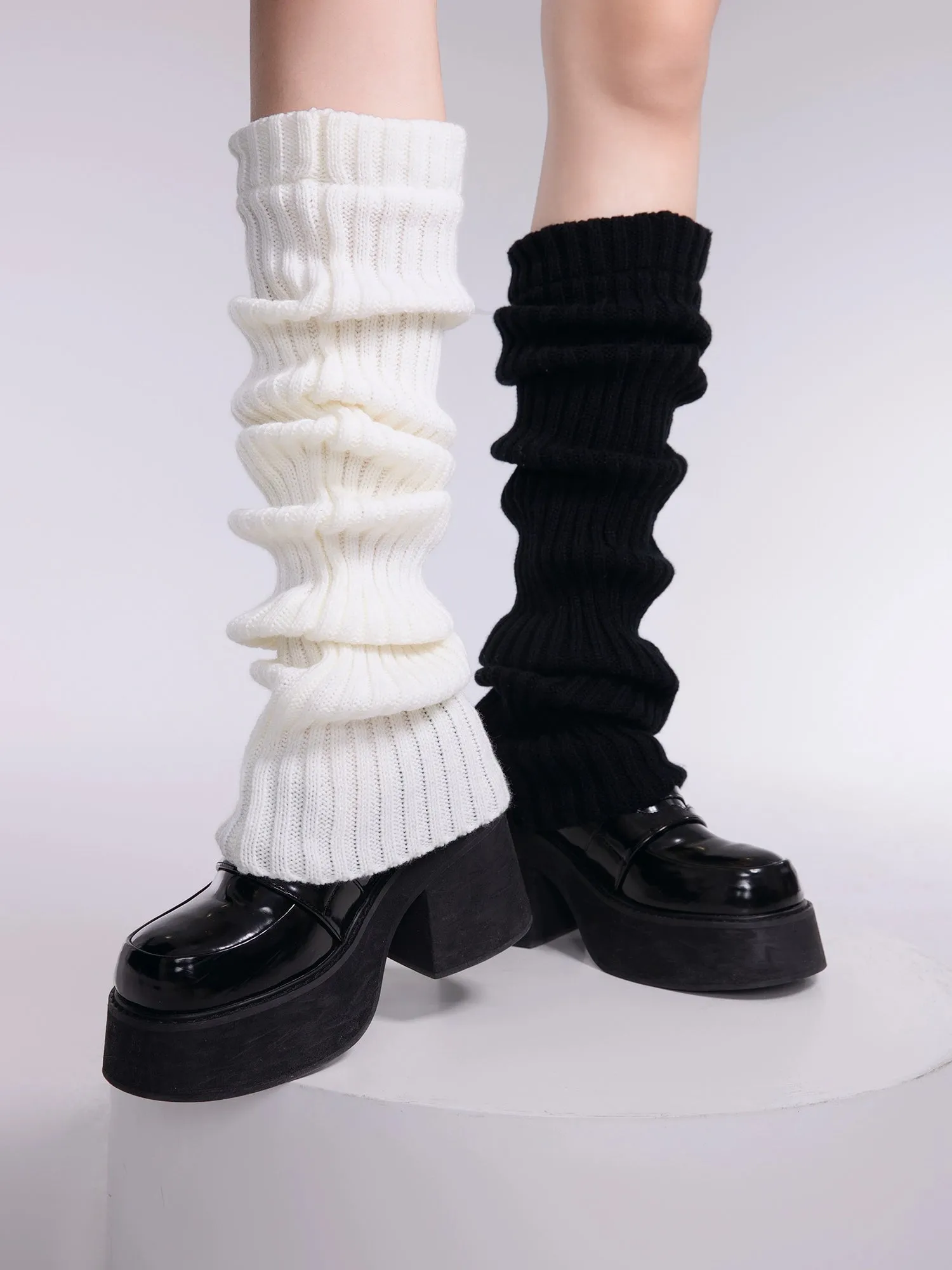 Knee Kissed Japanese Cute Girl JK Uniform Leg Warmers