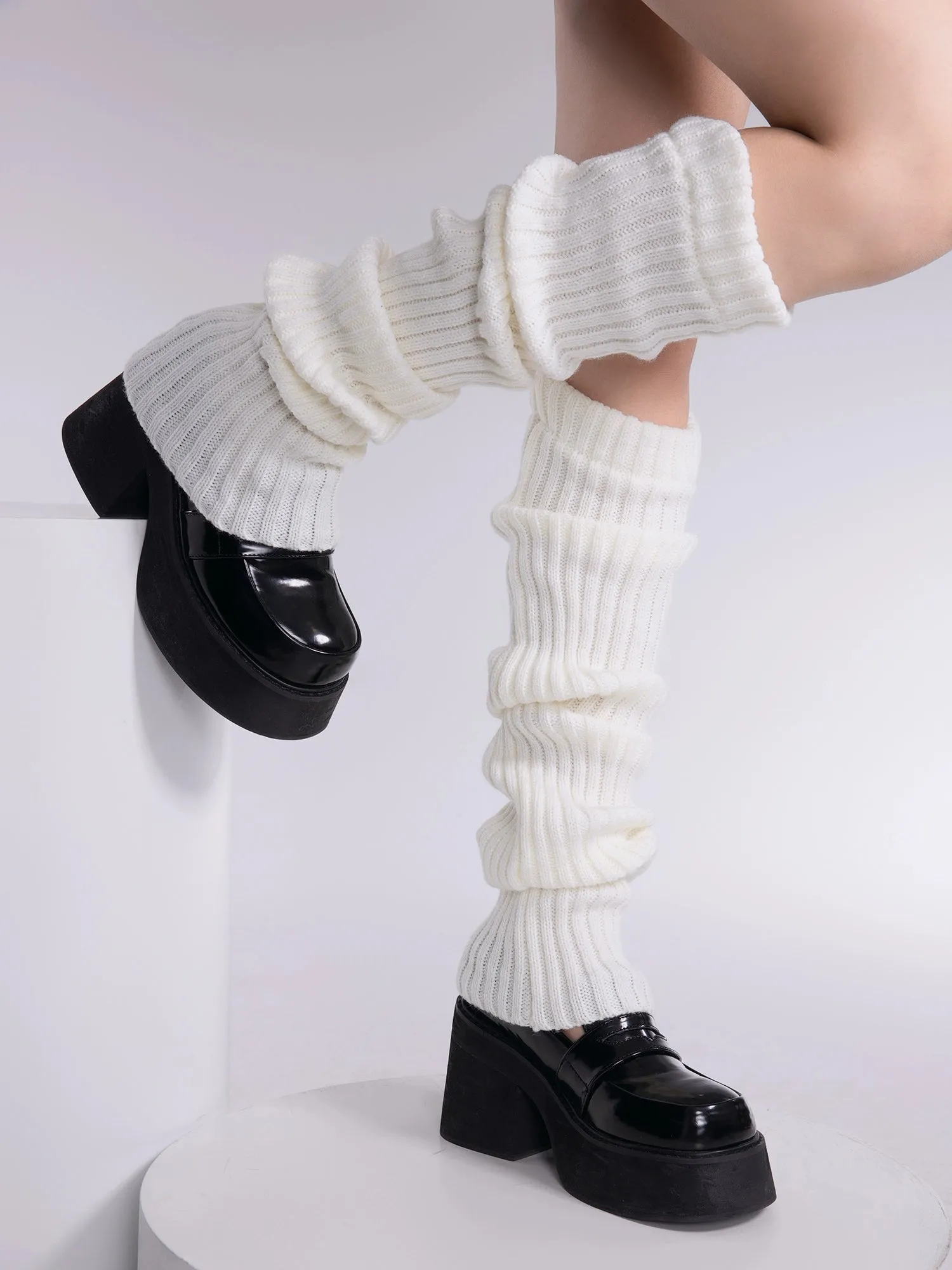 Knee Kissed Japanese Cute Girl JK Uniform Leg Warmers