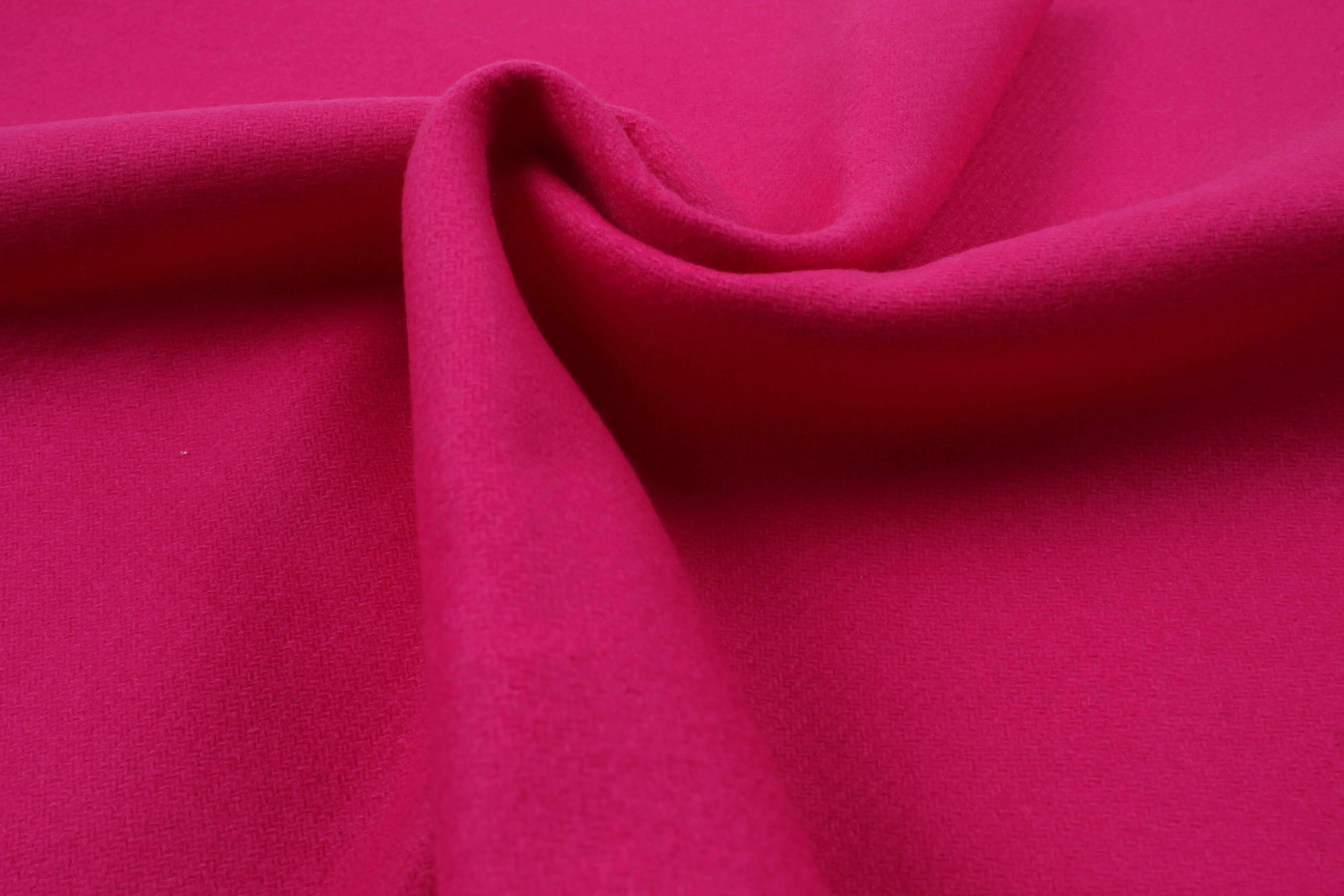 Luxury Brushed Wool Blend for Outwear - Fuchsia