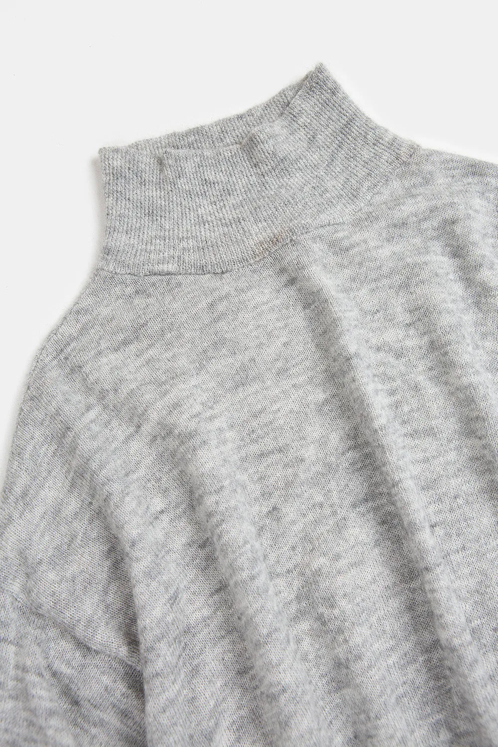 Matilda Alpaca Turtleneck In Light Grey