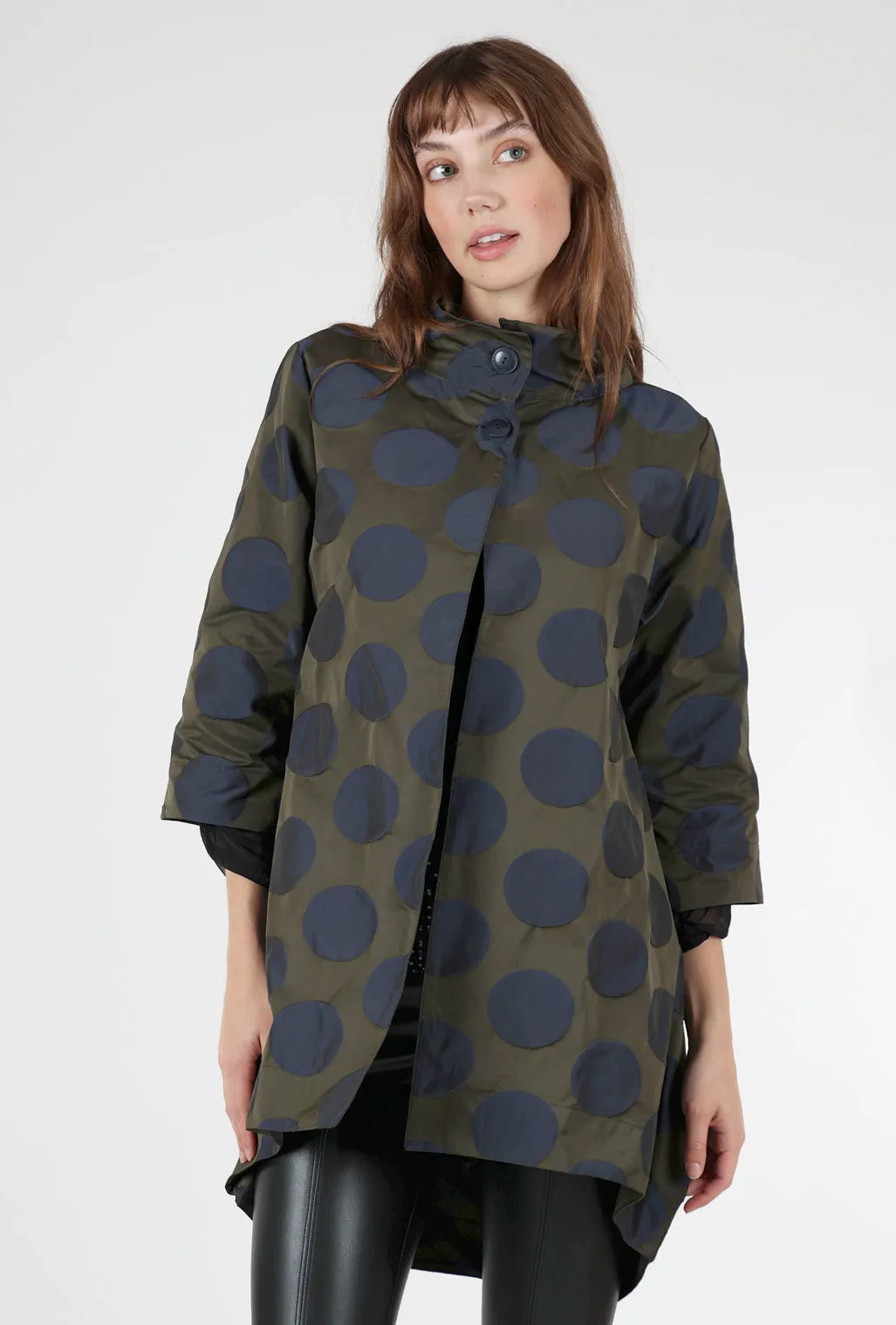 Memory Crunch Yael Jacket, Olive/Navy Dot