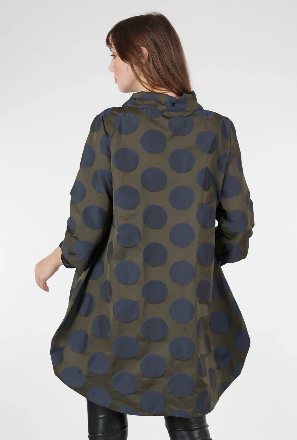 Memory Crunch Yael Jacket, Olive/Navy Dot