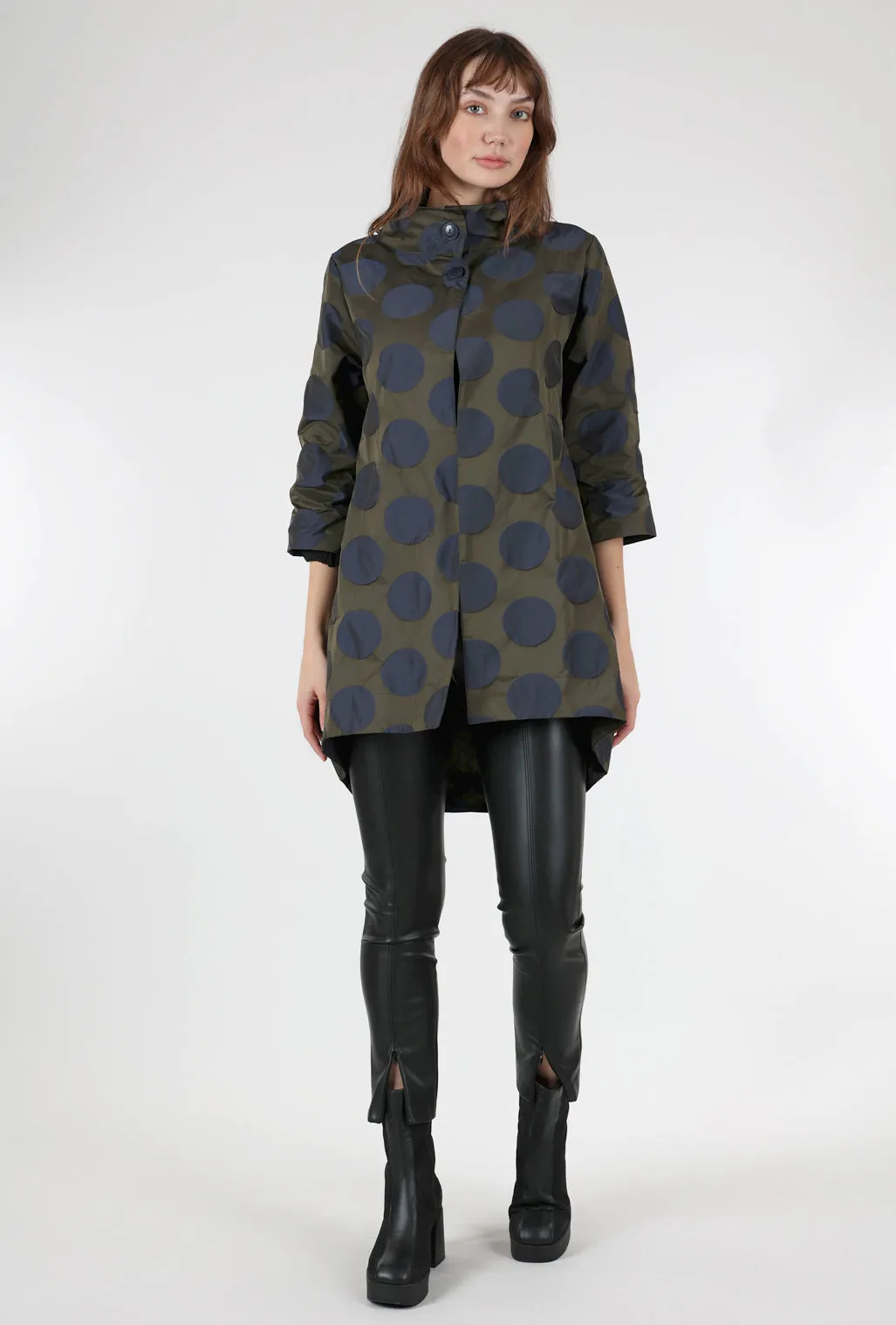 Memory Crunch Yael Jacket, Olive/Navy Dot