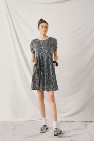 Metallic Animal Print Knit Dress