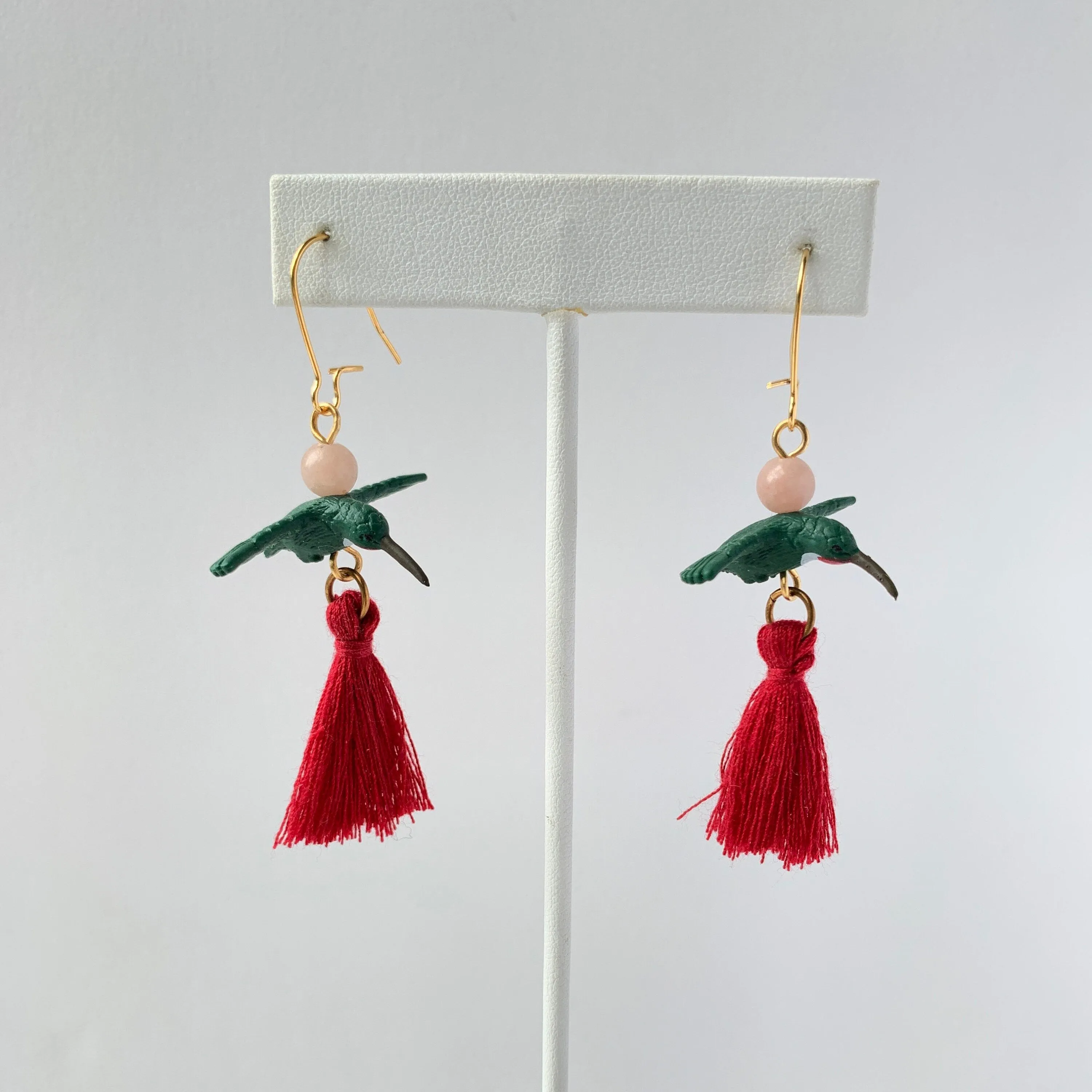 Mini Hummingbird Tassel Earrings