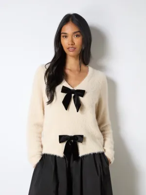 Neutral Bow Front Jumper