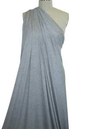 NY Designer Soft Rayon Jersey - Heathered Light Gray