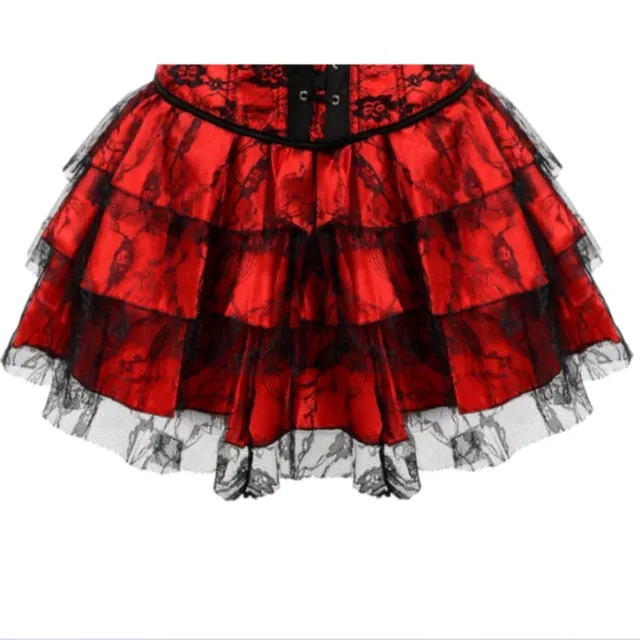 'Serenade' Multi Color Grunge Lace Skirt