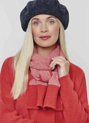 Textured Cashmere Scarf - Red