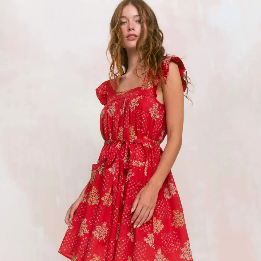 The Bennet Dress | Crimson Bouquet