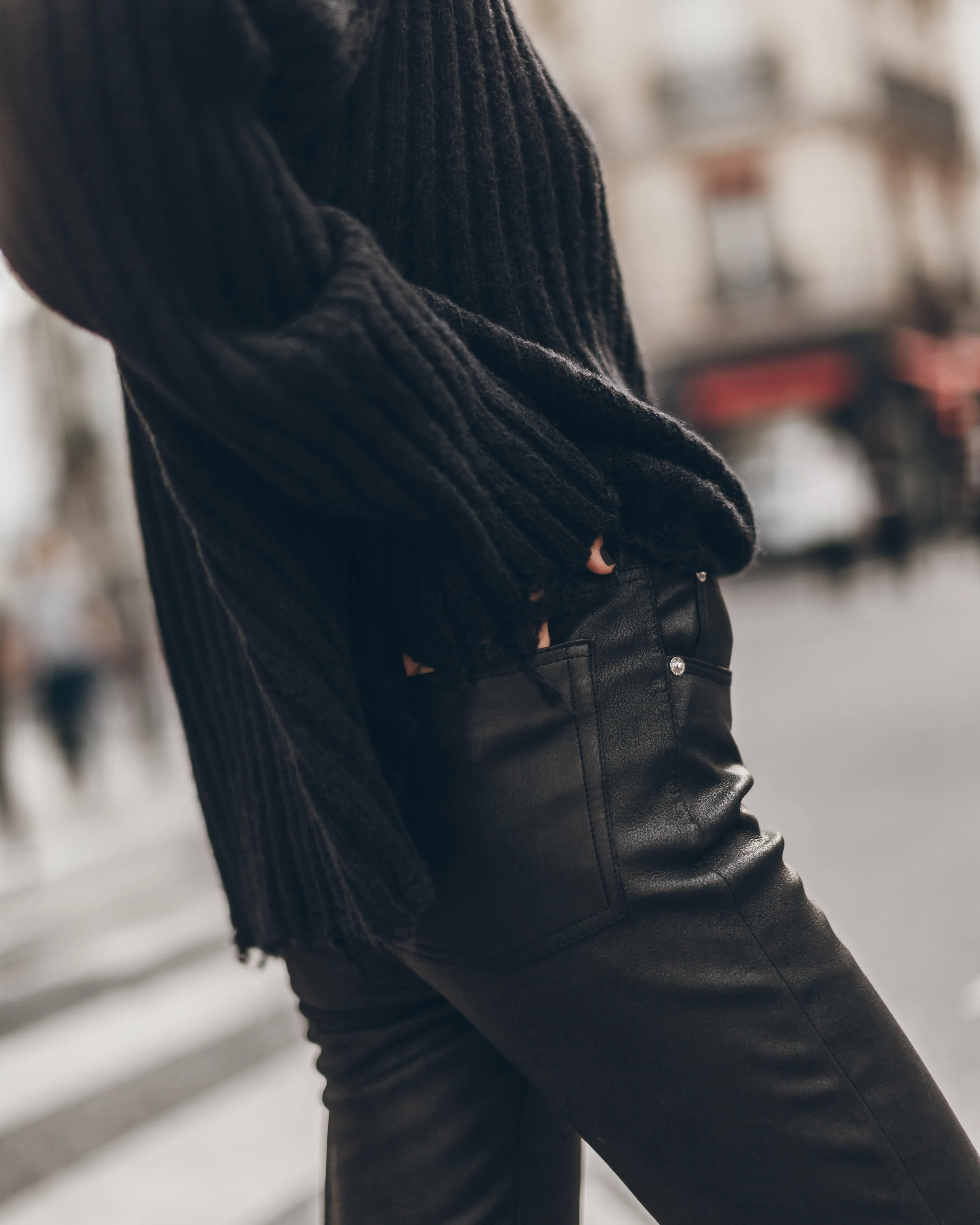 The Black Destroyed Knitted Sweater